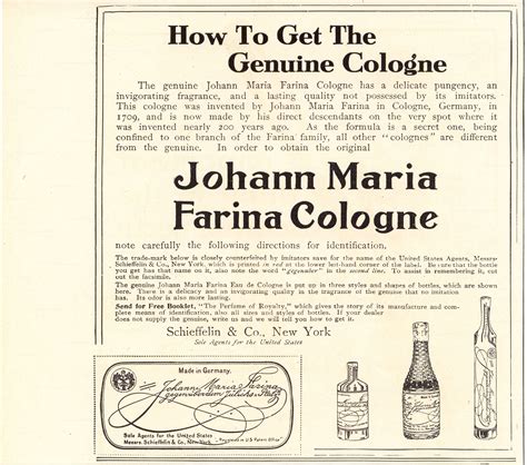 farina eau de cologne history